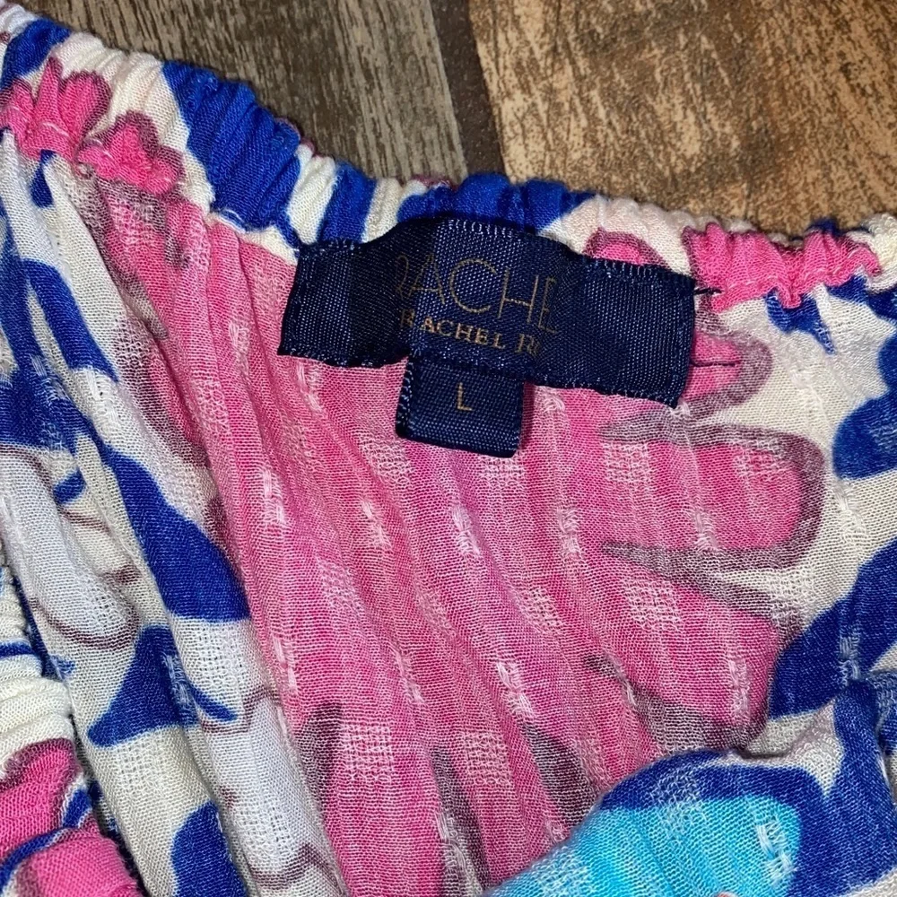 Rachel Roy Floral Off Shoulder Dress with Pink and Blue - Picture 4 of 11